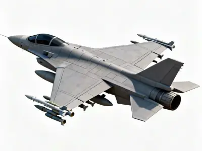 Modern Multi-Role Combat Fighter 3D Model Low-poly 3D model