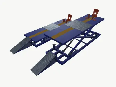Hydraulic bike ramp 3D model