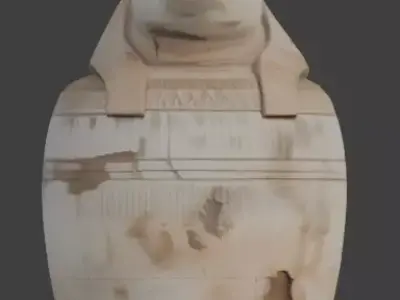 Ancient Egyptian Canopic Jar 3D Prop 3D model