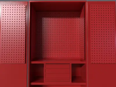 Tools  Cabinet Low-poly 3D model