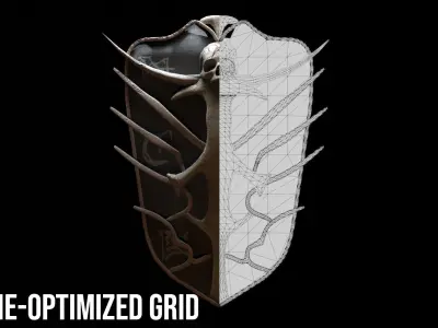 Shields Pack Free low-poly 3D model
