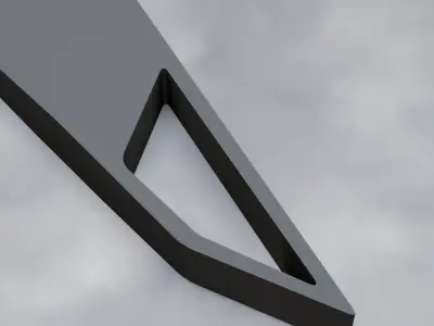 Knife concept Low-poly 3D model