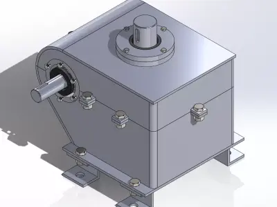 Industrial Gearbox Reduction Gearbox  3D CAD Model 3D model