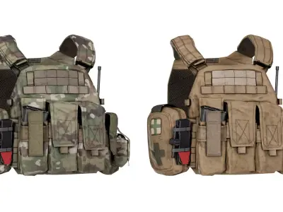 WARRIOR ASSAULT DCS PLATE CARRIER VEST V1 Low-poly 3D model