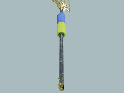 Ukrainian trident Low-poly 3D model