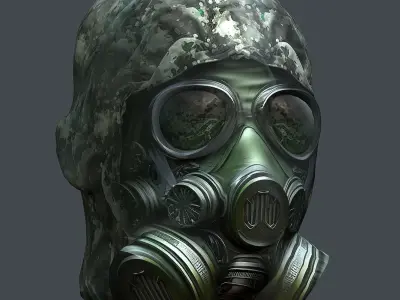 Helmet 3d model military combat Military Low-poly Low-poly 3D model 40