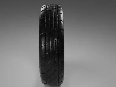Car Tire Textured 3D model