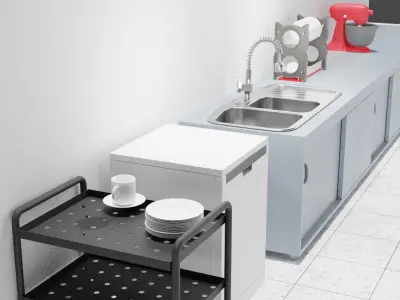 Industrial Kitchen 3D model get