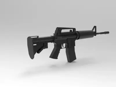 M4A1 Carbine Stylized Gun 3D model