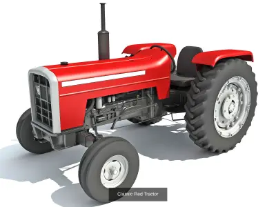 Old Vintage Farm Tractors 3D Model Pack