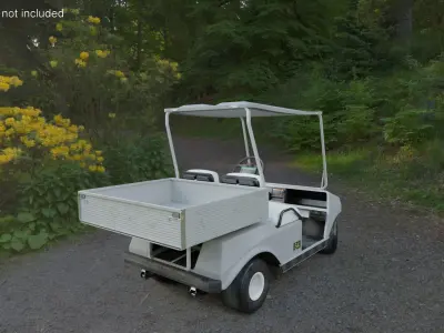 Golf Cart Utility Vehicle Rigged for Cinema 4D 3D model