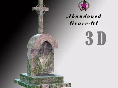 Abandoned Grave-01 Low-poly 3D model