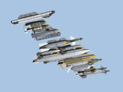 USAF A-10C Weapons Set 3D model