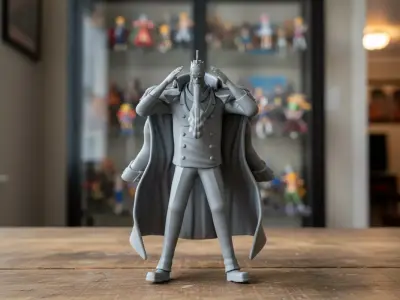 Guillotine - Marine Vice Admiral - One piece - Split part 3D print model