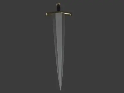 Cinqueda Italian Short Sword 3D Model Low-poly 3D model