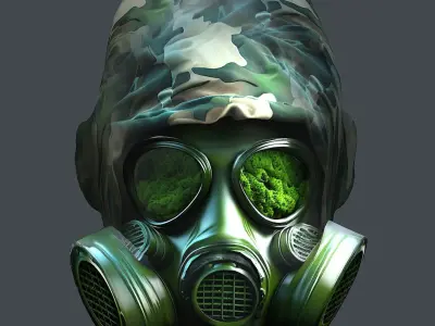 Helmet 3d model military combat Military Low-poly Low-poly 3D model 52