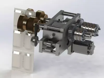 Bag-type product roller conveying mechanism 3D model