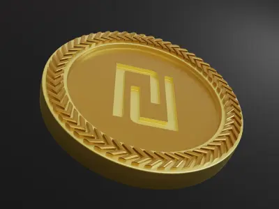 new sheqel coin Free 3D print model