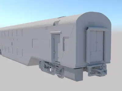 Indian Railways LHB Double Deker Coach Free 3D model