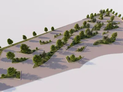 park-public park-Private Park Landscape Urban 3D model purchase