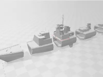 3d printed Corvette military Ship buyan Class 3D print model