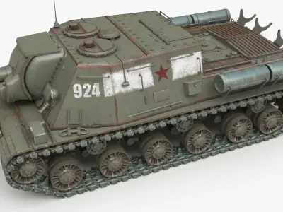 Tank ISU 122  Corona 3D model