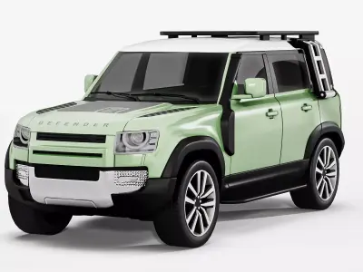 Modern Offroad SUV Vehicle Model 3D model by blackorgrey