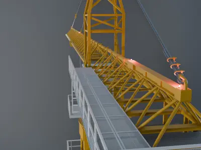 Construction Tower Crane 3D model