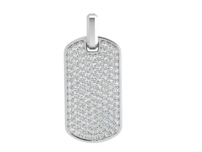 Military Style French Pave Pendant 4129 3D print model