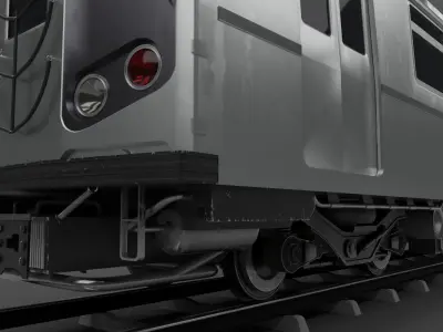 newyork subway train Low-poly 3D model