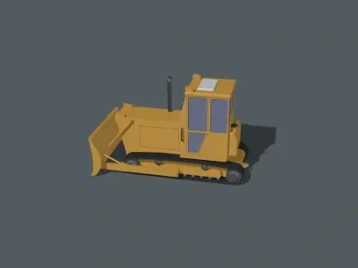 Bulldozer Low-poly 3D model by AlexMas1981 from CGTrader