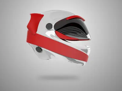 Helmet 3d motorcycle Low-poly 3D model