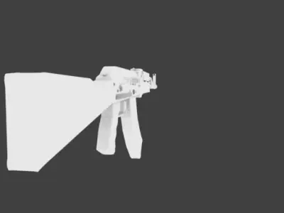 Low-Poly Amazing Colorized AK-47 Model Free low-poly 3D model