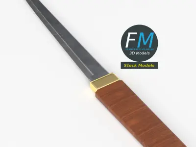 Japanese tanto knife  3D model
