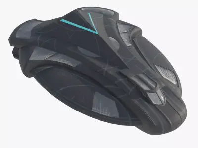 battleship Alkesh Low-poly 3D model