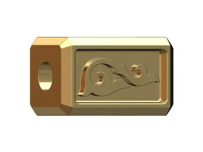 Floral motif bead and bracelet charm 3D print model