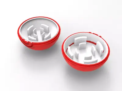 Pokeball grinder ready to print 3D print model