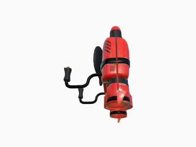 Jetpack D04 Red Black - SciFi Character Design Low-poly 3D model