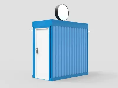 Small Container Kiosk 3D model