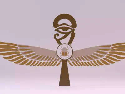 Egyptian Symbols - 014 Low-poly 3D model