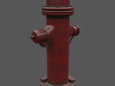 Fire Hydrant Low-poly 3D model