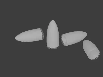 Mechanical Gun Bullets 3D model 3D model