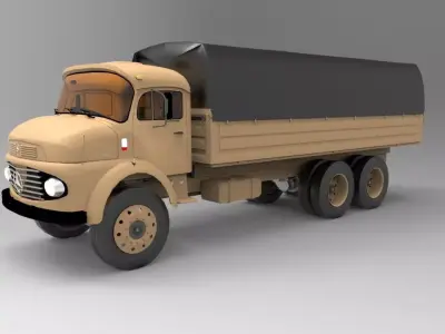 Old Mercedes Benz  Truck  3D model