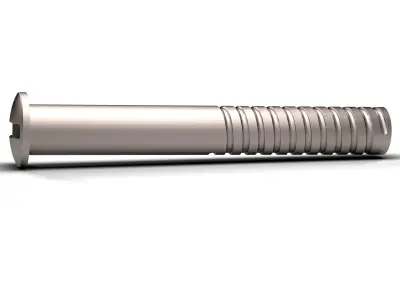 Flat Screw  Low-poly 3D model