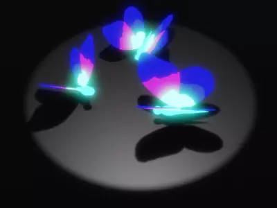 Butterfly animated butterflies Free 3D model