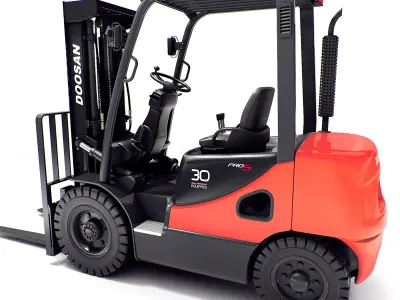 Forklift Doosan D30s 3D model