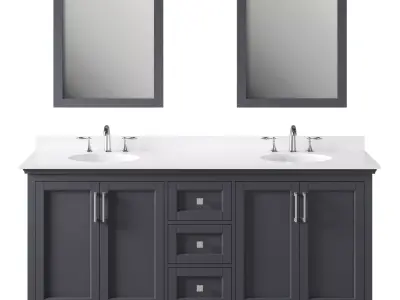 OVE Emma 72 Dark Charcoal Vanity 3D model