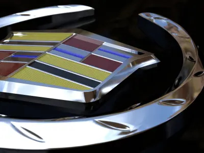 Cadillac Insignia Logo Free 3D model