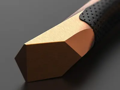 Modern Geometric Titanium Hammer Low-poly 3D model