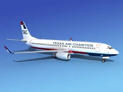 Boeing 737-800ER Texas Air Charter 3D model